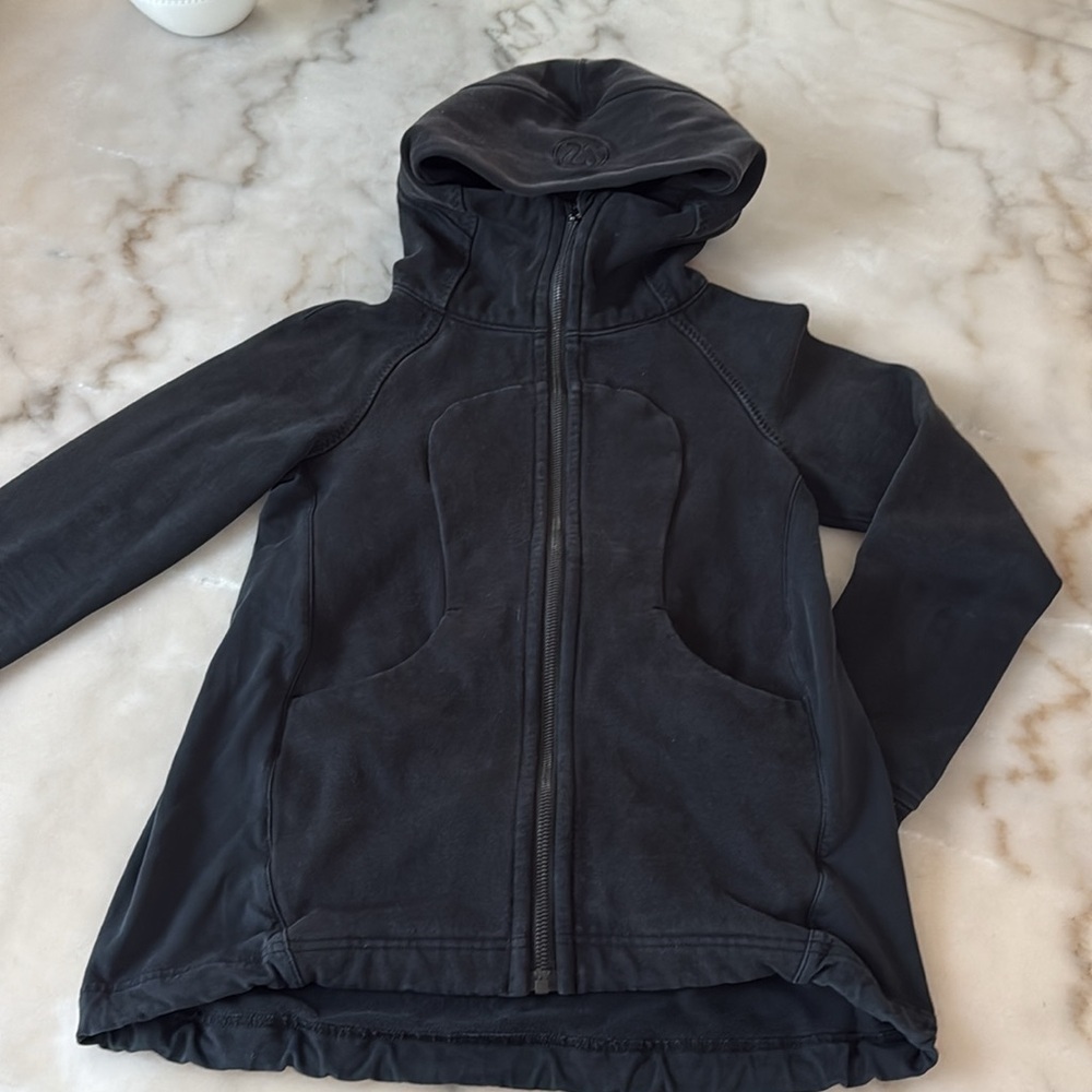 Lululemon Pleat To Street Hoodie Zip Jacket Pleated Back Jacket Black Sz 2 - Picture 9 of 16